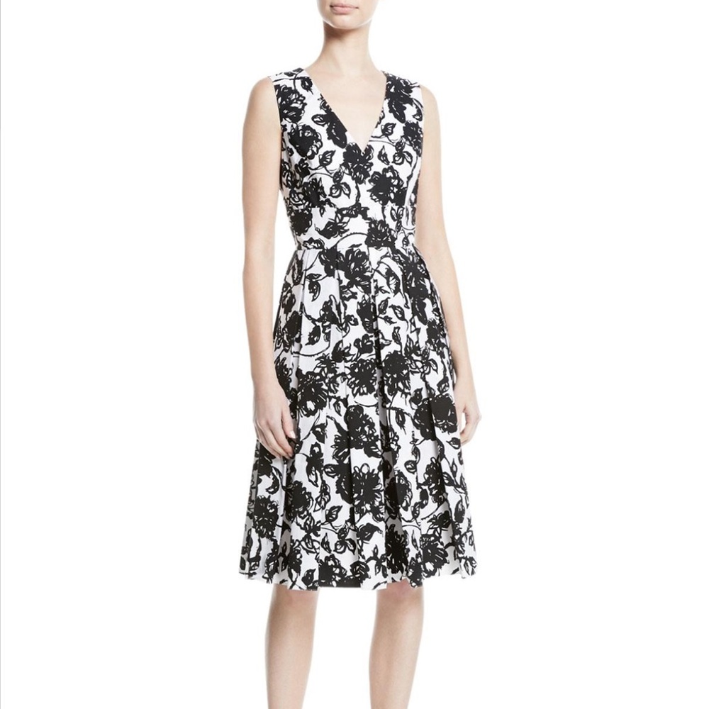 Michael Kors Black Floral-print Dress